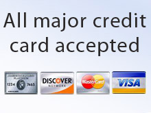All major credit cards accepted