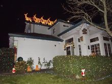 Pebble Creek Drive, Rocklin, CA. Christmas decorations.